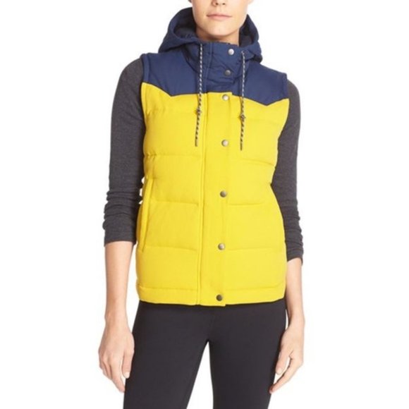 New Patagonia Bivy down filled hooded colorblock mushroom lined